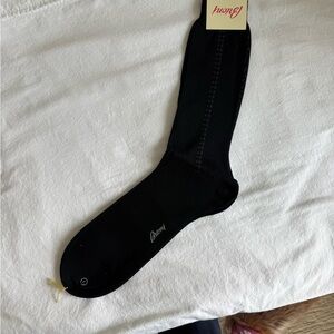 Luxury Black Men's Sock by Brioni, large, NWT